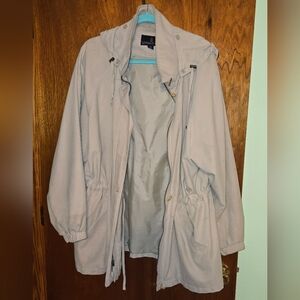 London Fog Light Beige Hooded Jacket